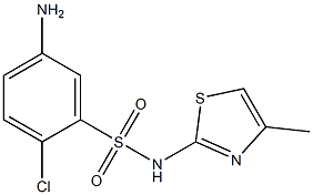 5-amino-2-chloro-N-(4-methyl-1,3-thiazol-2-yl)benzene-1-sulfonamide 구조식 이미지