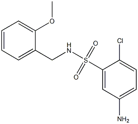5-amino-2-chloro-N-[(2-methoxyphenyl)methyl]benzene-1-sulfonamide 구조식 이미지