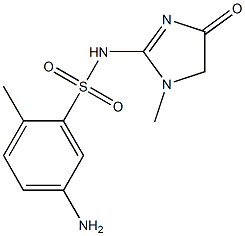 5-amino-2-methyl-N-(1-methyl-4-oxo-4,5-dihydro-1H-imidazol-2-yl)benzene-1-sulfonamide 구조식 이미지