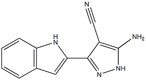 5-amino-3-(1H-indol-2-yl)-1H-pyrazole-4-carbonitrile 구조식 이미지