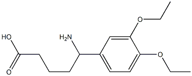5-amino-5-(3,4-diethoxyphenyl)pentanoic acid 구조식 이미지