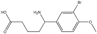 5-amino-5-(3-bromo-4-methoxyphenyl)pentanoic acid Structure