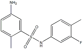 5-amino-N-(3-fluoro-4-methylphenyl)-2-methylbenzene-1-sulfonamide 구조식 이미지