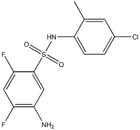 5-amino-N-(4-chloro-2-methylphenyl)-2,4-difluorobenzene-1-sulfonamide Structure