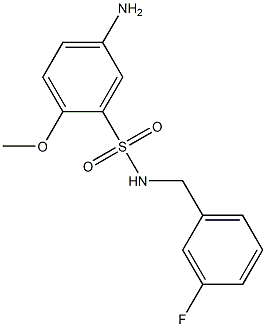 5-amino-N-[(3-fluorophenyl)methyl]-2-methoxybenzene-1-sulfonamide 구조식 이미지