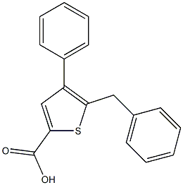 5-benzyl-4-phenylthiophene-2-carboxylic acid Structure