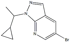 5-bromo-1-(1-cyclopropylethyl)-1H-pyrazolo[3,4-b]pyridine Structure