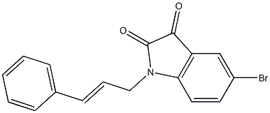 5-bromo-1-(3-phenylprop-2-en-1-yl)-2,3-dihydro-1H-indole-2,3-dione Structure