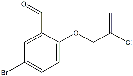 5-bromo-2-[(2-chloroprop-2-en-1-yl)oxy]benzaldehyde 구조식 이미지