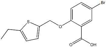 5-bromo-2-[(5-ethylthiophen-2-yl)methoxy]benzoic acid Structure