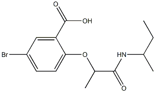 5-bromo-2-[1-(butan-2-ylcarbamoyl)ethoxy]benzoic acid 구조식 이미지