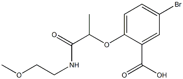 5-bromo-2-{1-[(2-methoxyethyl)carbamoyl]ethoxy}benzoic acid 구조식 이미지