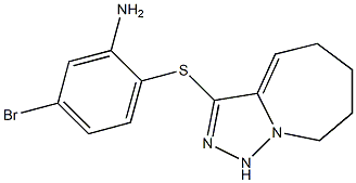 5-bromo-2-{5H,6H,7H,8H,9H-[1,2,4]triazolo[3,4-a]azepin-3-ylsulfanyl}aniline 구조식 이미지