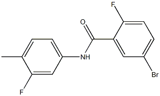 5-bromo-2-fluoro-N-(3-fluoro-4-methylphenyl)benzamide 구조식 이미지