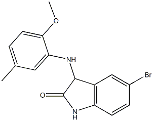 5-bromo-3-[(2-methoxy-5-methylphenyl)amino]-2,3-dihydro-1H-indol-2-one 구조식 이미지