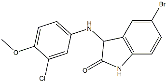 5-bromo-3-[(3-chloro-4-methoxyphenyl)amino]-2,3-dihydro-1H-indol-2-one 구조식 이미지