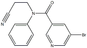 5-bromo-N-(2-cyanoethyl)-N-phenylpyridine-3-carboxamide 구조식 이미지