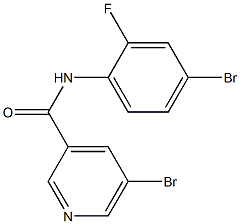 5-bromo-N-(4-bromo-2-fluorophenyl)pyridine-3-carboxamide Structure