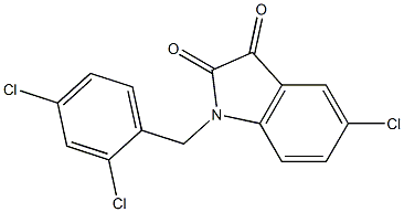 5-chloro-1-[(2,4-dichlorophenyl)methyl]-2,3-dihydro-1H-indole-2,3-dione Structure