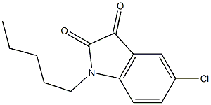 5-chloro-1-pentyl-2,3-dihydro-1H-indole-2,3-dione 구조식 이미지