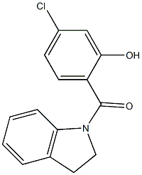 5-chloro-2-(2,3-dihydro-1H-indol-1-ylcarbonyl)phenol Structure