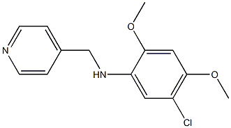 5-chloro-2,4-dimethoxy-N-(pyridin-4-ylmethyl)aniline Structure