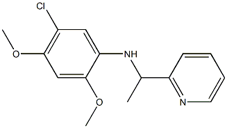 5-chloro-2,4-dimethoxy-N-[1-(pyridin-2-yl)ethyl]aniline Structure