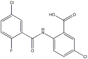 5-chloro-2-[(5-chloro-2-fluorobenzene)amido]benzoic acid 구조식 이미지