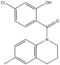 5-chloro-2-[(6-methyl-1,2,3,4-tetrahydroquinolin-1-yl)carbonyl]phenol Structure