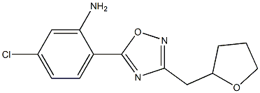 5-chloro-2-[3-(oxolan-2-ylmethyl)-1,2,4-oxadiazol-5-yl]aniline Structure