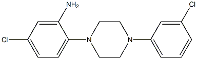 5-chloro-2-[4-(3-chlorophenyl)piperazin-1-yl]aniline 구조식 이미지