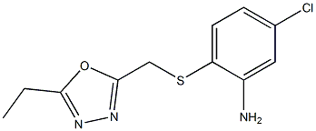 5-chloro-2-{[(5-ethyl-1,3,4-oxadiazol-2-yl)methyl]sulfanyl}aniline 구조식 이미지