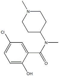 5-chloro-2-hydroxy-N-methyl-N-(1-methylpiperidin-4-yl)benzamide Structure