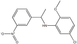 5-chloro-2-methoxy-N-[1-(3-nitrophenyl)ethyl]aniline Structure