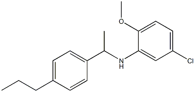 5-chloro-2-methoxy-N-[1-(4-propylphenyl)ethyl]aniline Structure