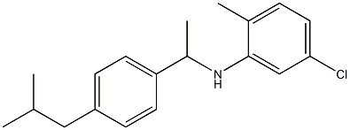 5-chloro-2-methyl-N-{1-[4-(2-methylpropyl)phenyl]ethyl}aniline 구조식 이미지