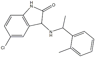 5-chloro-3-{[1-(2-methylphenyl)ethyl]amino}-2,3-dihydro-1H-indol-2-one Structure