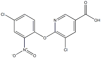 5-chloro-6-(4-chloro-2-nitrophenoxy)pyridine-3-carboxylic acid Structure