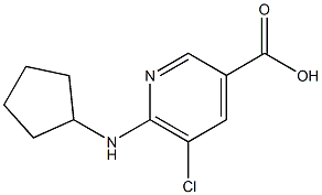 5-chloro-6-(cyclopentylamino)pyridine-3-carboxylic acid Structure