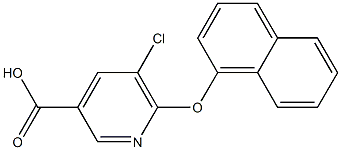 5-chloro-6-(naphthalen-1-yloxy)pyridine-3-carboxylic acid Structure