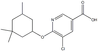 5-chloro-6-[(3,3,5-trimethylcyclohexyl)oxy]pyridine-3-carboxylic acid 구조식 이미지