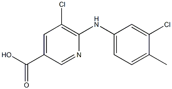 5-chloro-6-[(3-chloro-4-methylphenyl)amino]pyridine-3-carboxylic acid Structure