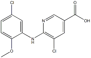 5-chloro-6-[(5-chloro-2-methoxyphenyl)amino]pyridine-3-carboxylic acid 구조식 이미지