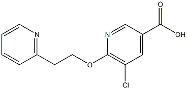 5-chloro-6-[2-(pyridin-2-yl)ethoxy]pyridine-3-carboxylic acid Structure