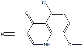 5-chloro-8-methoxy-4-oxo-1,4-dihydroquinoline-3-carbonitrile 구조식 이미지