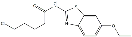 5-chloro-N-(6-ethoxy-1,3-benzothiazol-2-yl)pentanamide 구조식 이미지