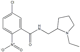 5-chloro-N-[(1-ethylpyrrolidin-2-yl)methyl]-2-nitrobenzamide 구조식 이미지