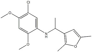 5-chloro-N-[1-(2,5-dimethylfuran-3-yl)ethyl]-2,4-dimethoxyaniline 구조식 이미지