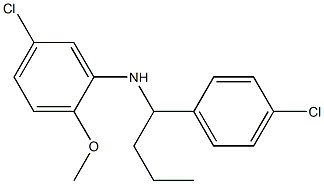 5-chloro-N-[1-(4-chlorophenyl)butyl]-2-methoxyaniline 구조식 이미지