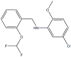 5-chloro-N-{[2-(difluoromethoxy)phenyl]methyl}-2-methoxyaniline 구조식 이미지